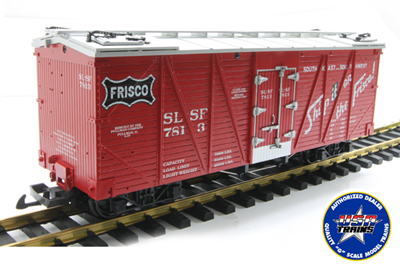 15020A Frisco-Red/Silver OUTSIDED BRACED BOX CAR